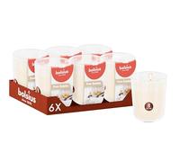 Bolsius - Vainilla - Marfil - Juego de 6 velas perfumadas - 8 x 7 cm - Tiempo de combustión: 25 horas - Con extractos naturales - Cera vegetal natural - Sin aceite de palma
