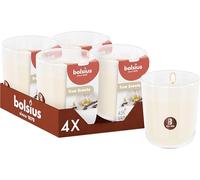 Bolsius - Vainilla - Marfil - Lote de 4 Velas Perfumadas - 9,7 x 8,5 cm - Duración de combustión: 45 horas - Con extractos naturales - Cera vegetal natural - Sin aceite de palma