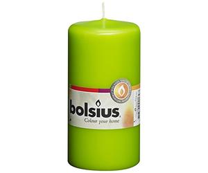 BOLSIUS - Vela cilíndrica de parafina, tamaño 12 cm, Color Verde Lima