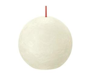 BOLSIUS Vela de bola rústica suave y perla 8 cm