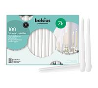 Bolsius - Vela perfumada 103400335502 Tapered vela, 10 ", color blanco (Pack de 100)