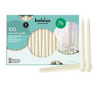 Bolsius - Vela perfumada 103400335505 Tapered vela marfil, 10 ", crema (Pack de 100)
