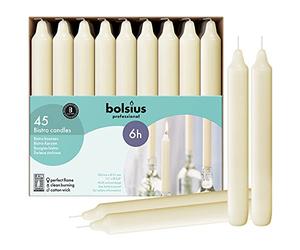 Bolsius - Vela perfumada 103403679905 Bistro vela marfil, 7, "Crema (Pack de 45)