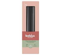 Bolsius - Velas cónicas - Color antracita - 8 unidades - Velas decorativas para el hogar - Tiempo de combustión de 7 horas - Sin perfume - Cera vegana natural - Sin aceite de palma