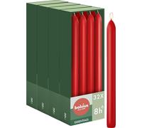 Bolsius - Velas de cena lisas - 23 cm - 32 piezas - Rojo - Velas decorativas - sin aceite de palma