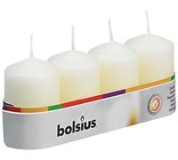 BOLSIUS - Velas de pilar - 2.4 x 1.6 pulgadas - Marfil - Bandeja de 4, 60/40 mm