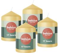 Bolsius - Velas Pilar - Velas decorativas para el hogar - 4 unidades - 8 x 6 cm
