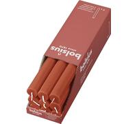 Bolsius - Velas rústicas - color naranja - juego de 9 unidades - duración de la combustión - 13 horas - sin perfumar - cera vegetal natural - sin goteo - sin aceite de palma - 27 x 2,3 cm