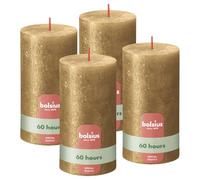 Bolsius - Velas rústicas de pilar - 60 Ore - 13 x 7 cm - Pack 4 - No gotean - Velas no perfumadas