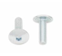 Bolt Tornillo de cabeza abovedada plana M6x1x20mm 10 piezas