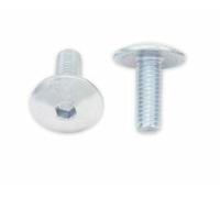 Bolt Tornillo de cabeza curva plana M6x1x16mm 10 piezas