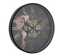 Boltze 2040765, Pared, Reloj analógico, Redondo, , Marrón, Vidrio, MDF, Metal, Batería