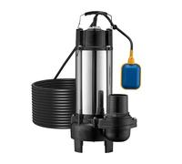 Bomba aguas sucias V2200DF con interruptor flotante 31200l/h 2200W, bomba drenaje aguas residuales