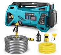 Bomba autocebante compatible con batería de iones de litio Makita de 18 V, 4,5 bar, bomba de agua autocebante portátil, bomba de riego con tubo de salida de agua de 10 m, tubo de entrada de agua de 3