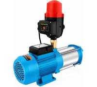 Bomba centrífuga de 2500 W, acero inoxidable, bomba de agua de 220 V, bomba de jardín de alta presión, 2850 rpm, altura de extracción 110 m, bomba eléctrica IP44 con protección contra