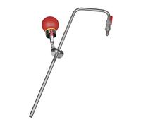 Bomba de acero inoxidable para disolventes, funcionamiento manual con tubo acodado de descarga