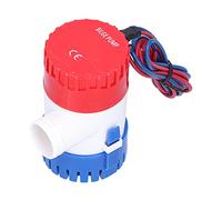 Bomba de Achique Sumergible Pequeña, Eléctrica con Interruptor Semiautomático, 12V / 24V, 350/500 / 750 / 1100GPH - Alta Eficiencia, Material ABS Resistente, Uso para Drenaje y (CC 24 V 750 GPH)