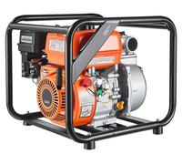 Bomba de agua a gasolina, de 50.8 mm, con una capacidad de 142 galones por minuto, bomba portátil para transferencia de agua con capacidad para bombear líquidos con sólidos, motor de gasolina de 7 HP,