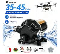 Bomba de agua autocebante de 12V para pulverizador UAV, bomba de diafragma de alta presión, parada automática, resistente a químicos para agricultura C