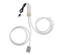 Bomba de agua compacta de 5 V USB, autocebante, 4 L/min, ideal para vacío para acuario, balcón, plantas, riego, camping, viajes, diseño portátil, fácil manejo, color blanco, 6 mm
