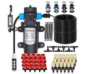 Bomba de agua pulverizada de latón ajustable, autocebante, 60W, sistema de riego por goteo, refrigeración por nebulización automática para invernadero de jardín Bx15M-Pump