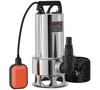 Bomba de agua sucia VEVOR con variador de velocidad, interruptor de flotador, bomba sumergible de 2200W, bomba de jardín con caudal de 60.000 L/h, bomba sumergible para agua sucia, altura máxima de su
