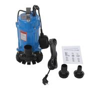Bomba de aguas residuales 750 W, bomba sumergible IP68 con 4179 GPH (azul) | Motor de 230 V, altura de extracción de 18 m, 2850 rpm, protección térmica, diseño compacto con mango portátil