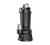 Bomba de aguas residuales, bomba 220v, sumergible doméstica, agua 380V(950W 1.5-inch 5m Cable 10m Pipe)