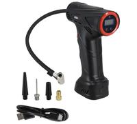 Bomba de aire inalámbrica 1500 mAh DEPP010, varios accesorios de válvula, manómetro, pantalla LED, presión de destino ajustable, batería integrada, apagado automático, puerto USB-C