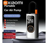 Bomba de Aire Inalámbrica para Auto Xiaomi, Carga Rápida, Presión de Neumáticos Digital Inteligente con Luz LED de Emergencia para Autos, Motocicletas y Bicicletas