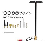 Bomba de aire VEVOR PCP de 3 etapas, bomba de alta presión de 25,82 MPa, bomba de pie con filtro de agua/aceite, manómetro y carcasa de acero inoxidable, ideal para rifles de aire comprimido, paintbal