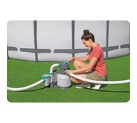 Depuradora Con Filtro De Arena Para Piscinas Desmontables Bestway De 6.056 L/h Compatible Con Válvulas De Rosca De 32 Mm Y 38 Mm