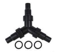 Bomba de estanque Y Distribuidor de agua con conector de válvula ajustable adecuado para dividir el flujo de agua a múltiples salidas de manguera (01)