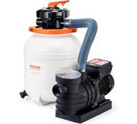 Bomba de filtración para piscina con filtro de arena, temporizador de 24 horas y motor de cable de cobre