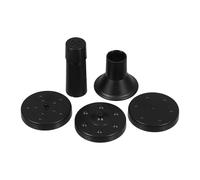Bomba de Fuente de Agua Solar Negra 6 Boquillas y Tubos | Plástico Abs, Piezas de Repuesto y Adaptadores, para Patio, Estanques y Baños de Pájaros