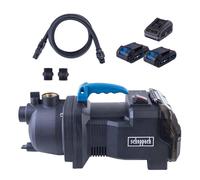 Bomba de jardín inalámbrica Scheppach C-GP3000-X - 20V IXES | Presión de la bomba: 2,6 bar | Incluye: 2 baterías de 2Ah + cargador de 2,4A