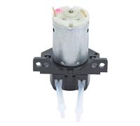Bomba de líquido peristáltica de 12 V CC Mini bomba de manguera dosificadora multifuncional para jardín para tratamiento de agua de laboratorio Protección del medio ambiente Negro (Negra)