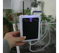 Bomba de Oxígeno Solar Recargable por USB, a Prueba de Agua, Aireador Portátil Automático de 2-4L/min, Ultra Silencioso, para Peceras Double Holes