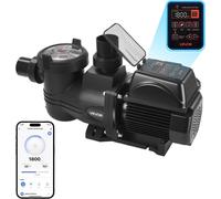 VEVOR Bomba para Piscina 1650 W de Velocidad Variable 1000 a 2900 rpm, Bomba de Filtración para Piscina, Caudal Máximo de 33.000 L/h, CA 220-240 V, Altura Máxima de Descarga de 17 m con Temporizador