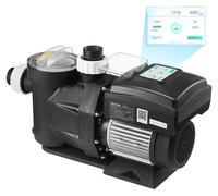 Bomba de piscina VEVOR de velocidad variable, 1650W, AC 220-240V, 33.000 L/H, bomba de piscina para instalación en superficie o enterrada, con filtro, potente sistema de autocebado, temporizador progr
