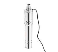 Bomba de pozo profundo 0,5 kW, bomba sumergible de acero inoxidable con altura máxima de extracción de 100 m, flujo de 439 l/h, 2850 rpm, para riego, agua doméstica, agricultura, industria