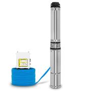 Bomba de pozo sumergible EBERTH de 4 pulgadas. Bomba para pozo fabricada en acero inoxidable, eléctrica, con una potencia de 370W. Diámetro de la bomba: 4 pulgadas (10 cm). Rosca de conexión: 1 1/2 pu
