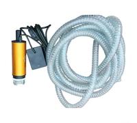 Bomba eléctrica de transferencia de agua de 24 V, extractor de combustible diésel con manguera, bomba de utilidad autocebante portátil para jardín, piscina, tanque, transferencia de aceite y líquido