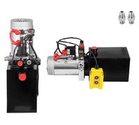 Bomba hidráulica de 12V DC, unidad de potencia de doble acción con depósito de 20 cuartos y control remoto