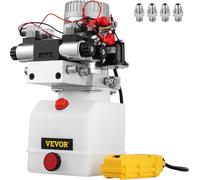Bomba hidráulica de 12V, de doble acción y doble pistón, con un grupo hidráulico de 4.5 litros. Bomba para volquete, modelo ZZ004234. Bomba hidráulica eléctrica. Grupo hidráulico