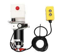 Bomba hidráulica eléctrica 12 V 800 W de acción simple, unidad hidráulica con depósito de 1,5 L y mando a distancia (cable de 4,5 m), bomba de alto rendimiento de 18 Mpa 2850 rpm para remolque