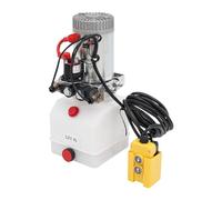 Bomba hidráulica eléctrica, unidad de fuerza hidráulica de doble acción, paquete de fuerza hidráulica de doble acción, 12 V CC, bomba hidráulica con depósito de 4 L para remolques de volcado