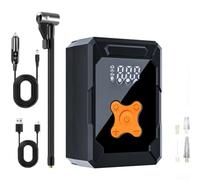 Bomba inalámbrica para neumáticos de coche, compresor de aire digital, inflador portátil con antorcha LED de presión preestablecida, inflado rápido para motocicleta y fútbol
