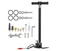 Bomba manual VEVOR PCP de 4 etapas, bomba de alta presión hasta 40 MPa, bomba de pie con filtro de agua, manómetro y carcasa de acero inoxidable, para rifles de aire comprimido, paintball, inflado de
