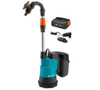 Bomba para depósito de agua de lluvia GARDENA, alimentada por batería, modelo 2000/2, 18V, sistema P4A, juego listo para usar, número de artículo 14602-61